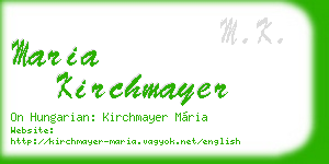 maria kirchmayer business card